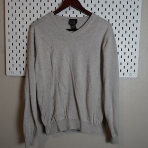Jos A Bank Signature Collection Mens V Neck Sweater Light Tan Size M